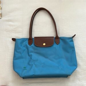 Mini blue longchamp tote